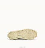 Autry άνδρες ανοιχτά χαμηλά sneakers σε δέρμα και σουέντ λευκό 04FXF83 - Image 4