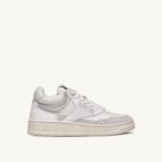 Autry άνδρες ανοιχτά mid sneakers σε δέρμα και σουέντ λευκό 04FXF82