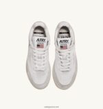 Autry άνδρες ανοιχτά mid sneakers σε δέρμα και σουέντ λευκό 04FXF82 - Image 5