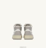 Autry άνδρες δίχρωμα mid sneakers medalist σε δερμάτινο λευκό και vapor τόνο 04FXF27 - Image 3