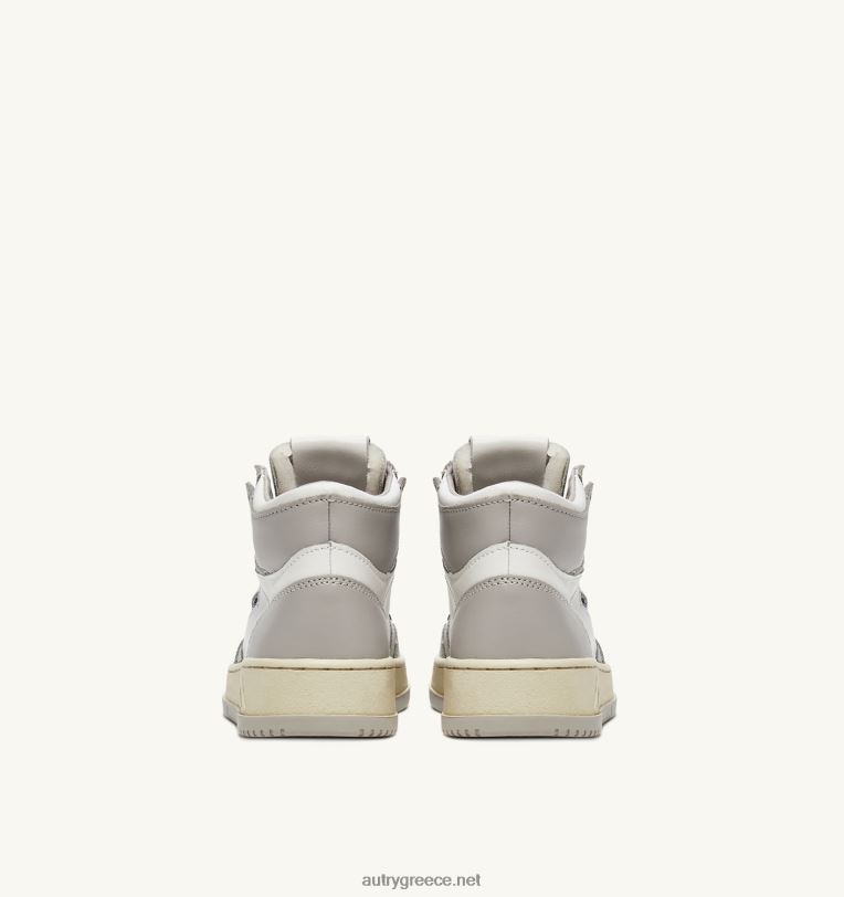 Autry άνδρες δίχρωμα mid sneakers medalist σε δερμάτινο λευκό και vapor τόνο 04FXF27 - Image 3