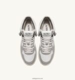 Autry άνδρες δίχρωμα mid sneakers medalist σε δερμάτινο λευκό και vapor τόνο 04FXF27 - Image 5