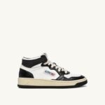 Autry άνδρες δίχρωμα mid sneakers medalist σε δερμάτινο λευκό και μαύρο 04FXF26