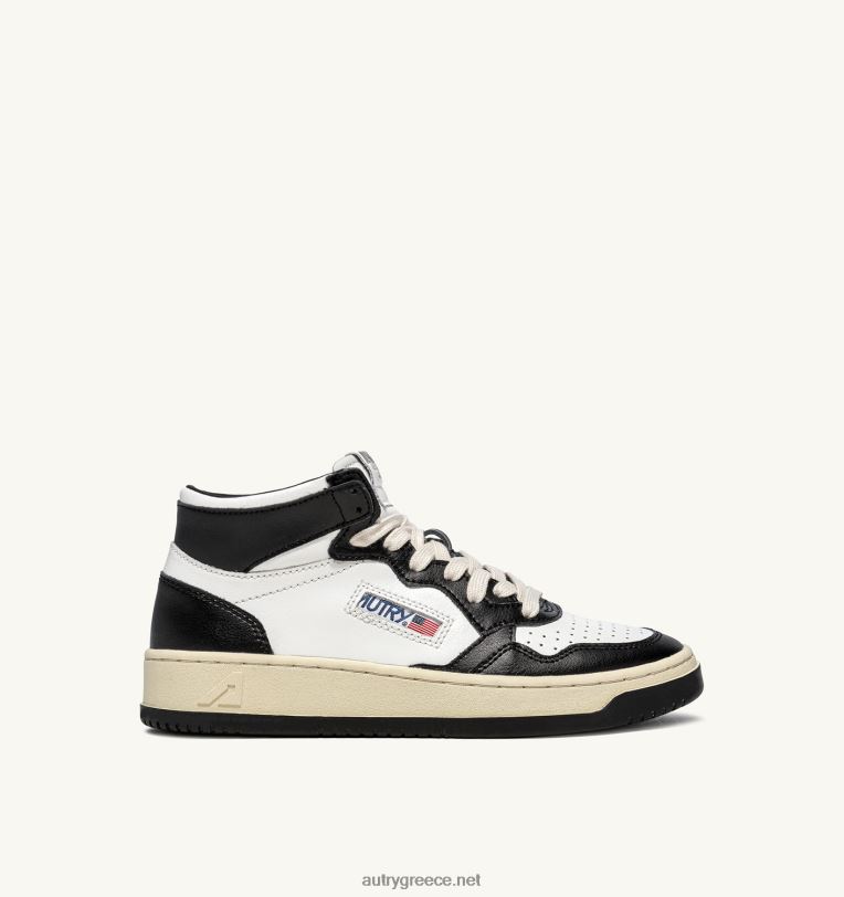 autry_ceaccebdceb4cf81ceb5cf82_ceb4ceafcf87cf81cf89cebcceb1_mid_sneakers_medalist_cf83ceb5_ceb4ceb5cf81cebcceaccf84ceb9cebdcebf_ce.jpg Autry άνδρες δίχρωμα mid sneakers medalist σε δερμάτινο λευκό και μαύρο 04FXF26 - Image 1
