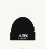 Autry άνδρες εμπριμέ λογότυπο liberty μαύρο καπέλο 04FXF143