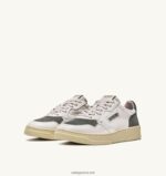 Autry άνδρες Ολυμπιονίκης χαμηλό sneaker σε καστόρι και pelle bianco και στρατιωτικό 04FXF62 - Image 2