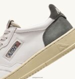 Autry άνδρες Ολυμπιονίκης χαμηλό sneaker σε καστόρι και pelle bianco και στρατιωτικό 04FXF62 - Image 6