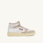 Autry άνδρες Ολυμπιονίκης mid sneakers σε λευκό δέρμα κατσίκας και σουέτ 04FXF38