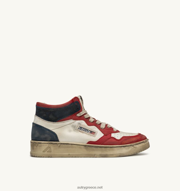autry_ceaccebdceb4cf81ceb5cf82_cf83cebfcf8dcf80ceb5cf81_vintage_cebcceb5cf84ceaccebbcebbceb9cebf_mid_sneakers_cf83ceb5_ceb4ceb5cf8.jpg Autry άνδρες σούπερ vintage μετάλλιο mid sneakers σε δερμάτινο λευκό κόκκινο μπλε 04FXF33 - Image 1