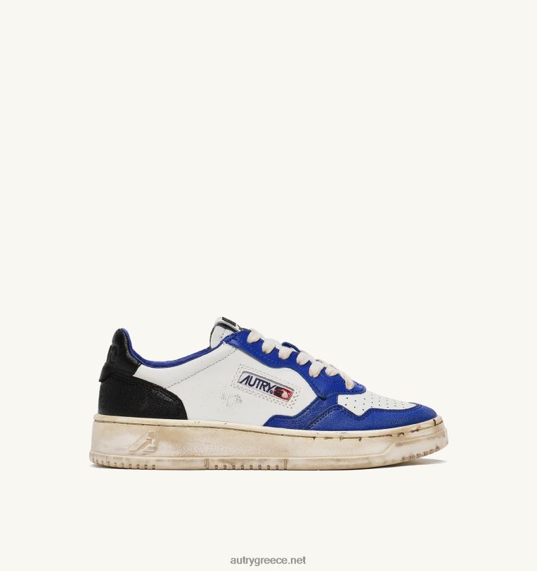 autry_ceaccebdceb4cf81ceb5cf82_cf83cebfcf8dcf80ceb5cf81_vintage_cf87ceb1cebcceb7cebbceac_sneakers_cf83ceb5_ceb4ceb5cf81cebcceaccf.jpg Autry άνδρες σούπερ vintage χαμηλά sneakers σε δερμάτινο λευκό μπλε και μαύρο 04FXF28 - Image 1