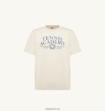 Autry άνδρες Τ-shirt με λαιμόκοψη σε λευκό ιβουάρ 04FXF106 - Image 4