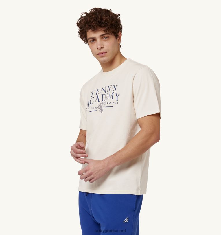 autry_ceaccebdceb4cf81ceb5cf82_cf84_shirt_cebcceb5_cebbceb1ceb9cebccf8ccebacebfcf88ceb7_cf83ceb5_cebbceb5cf85cebacf8c_ceb9ceb2.jpg Autry άνδρες Τ-shirt με λαιμόκοψη σε λευκό ιβουάρ 04FXF106 - Image 1