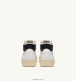 Autry άνδρες medalist mid sneakers σε δέρμα και σουέτ λευκό μαύρο 04FXF37 - Image 3
