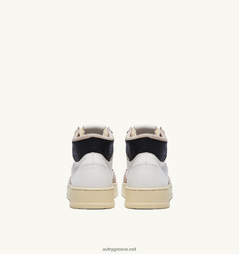 Autry άνδρες medalist mid sneakers σε δέρμα και σουέτ λευκό μαύρο 04FXF37 - Image 3