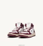 Autry άνδρες medalist mid sneakers σε δερμάτινο λευκό μπορντό 04FXF25 - Image 2