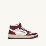 Autry άνδρες medalist mid sneakers σε δερμάτινο λευκό μπορντό 04FXF25
