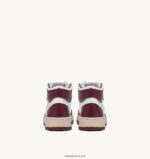 Autry άνδρες medalist mid sneakers σε δερμάτινο λευκό μπορντό 04FXF25 - Image 3