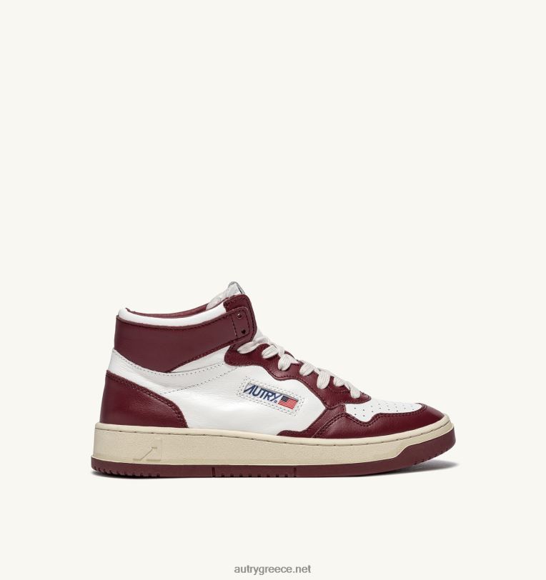 autry_ceaccebdceb4cf81ceb5cf82_medalist_mid_sneakers_cf83ceb5_ceb4ceb5cf81cebcceaccf84ceb9cebdcebf_cebbceb5cf85cebacf8c_cebccf80ce.jpg Autry άνδρες medalist mid sneakers σε δερμάτινο λευκό μπορντό 04FXF25 - Image 1