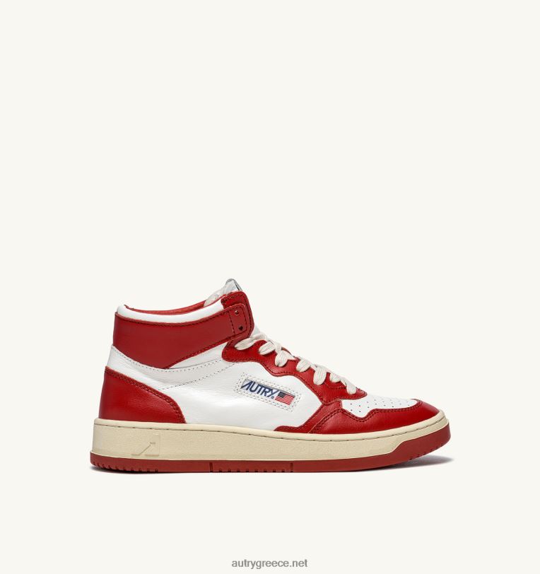 autry_ceaccebdceb4cf81ceb5cf82_medalist_mid_sneakers_cf83ceb5_cebbceb5cf85cebacf8c_cebaceb1ceb9_cebacf8ccebacebaceb9cebdcebf_ceb4ce.jpg Autry άνδρες medalist mid sneakers σε λευκό και κόκκινο δέρμα 04FXF23 - Image 1