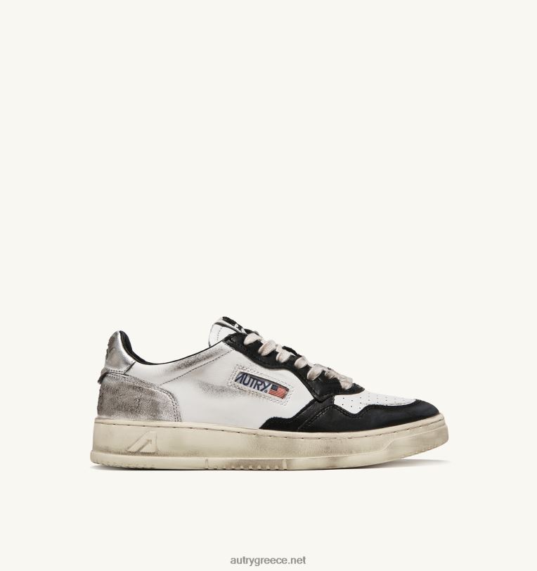 autry_ceaccebdceb4cf81ceb5cf82_super_vintage_cf87ceb1cebcceb7cebbceac_sneakers_cf83ceb5_ceb4ceb5cf81cebcceaccf84ceb9cebdcebf_cebbce.jpg Autry άνδρες super vintage χαμηλά sneakers σε δερμάτινο λευκό μαύρο και ασημί 04FXF29 - Image 1
