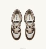 Autry άνδρες super vintage mid sneaker σε λευκό καφέ και μελί δέρμα 04FXF36 - Image 5