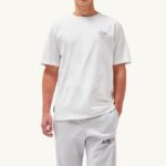Autry άνδρες T-shirt με λαιμόκοψη liberty print crew λευκό 04FXF117