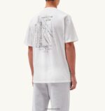 Autry άνδρες T-shirt με λαιμόκοψη liberty print crew λευκό 04FXF117 - Image 3