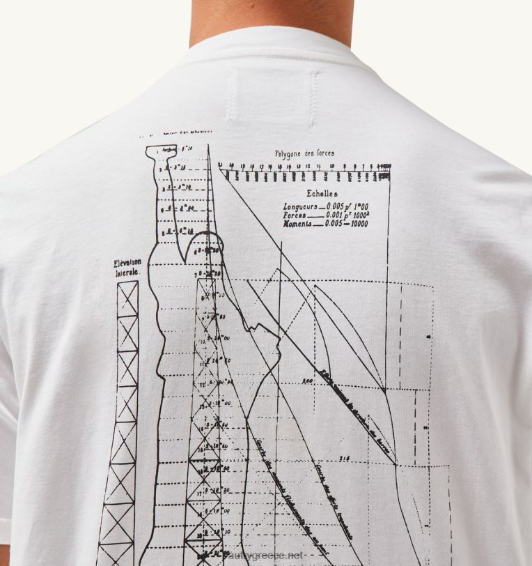 Autry άνδρες T-shirt με λαιμόκοψη liberty print crew λευκό 04FXF117 - Image 4