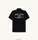 Autry άνδρες T-shirt με λαιμόκοψη liberty print crew μαύρο 04FXF115 - Image 5