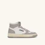 Autry γυναίκες δίχρωμα mid sneakers medalist σε δερμάτινο λευκό και vapor τόνο 04FXF236