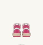 Autry γυναίκες δίχρωμα mid sneakers medalist σε δερμάτινο λευκό και fuxia 04FXF188 - Image 3