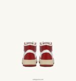 Autry γυναίκες δίχρωμα mid sneakers medalist σε δερμάτινο λευκό και κόκκινο 04FXF189 - Image 3