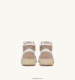 Autry γυναίκες δίχρωμα mid sneakers medalist σε δερμάτινο λευκό και μανιτάρι 04FXF193 - Image 3