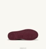 Autry γυναίκες δίχρωμα mid sneakers medalist σε δερμάτινο λευκό και μπορντό 04FXF190 - Image 4