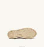 Autry γυναίκες δίχρωμα mid sneakers medalist σε δερμάτινο λευκό και ασημί 04FXF225 - Image 4