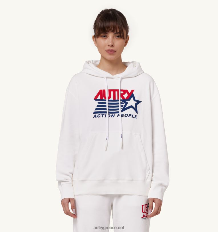 autry_ceb3cf85cebdceb1ceafcebaceb5cf82_ceb5cebcceb2cebbceb7cebcceb1cf84ceb9cebacf8c_cebbcebfceb3cf8ccf84cf85cf80cebf_cf86ce.jpg Autry γυναίκες εμβληματικό λογότυπο φούτερ με κουκούλα λευκό 04FXF278 - Image 1
