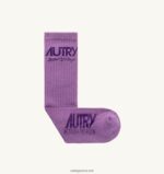 Autry γυναίκες κάλτσες με λογότυπο supervintage μωβ 04FXF155 - Image 2
