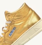 Autry γυναίκες Ολυμπιονίκης mid sneakers από μπρούτζινο πλαστικοποιημένο δέρμα κατσίκας 04FXF209 - Image 6