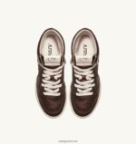 Autry γυναίκες Ολυμπιονίκης mid sneakers σε έβενο καφέ πλαστικοποιημένο δέρμα κατσίκας 04FXF210 - Image 5