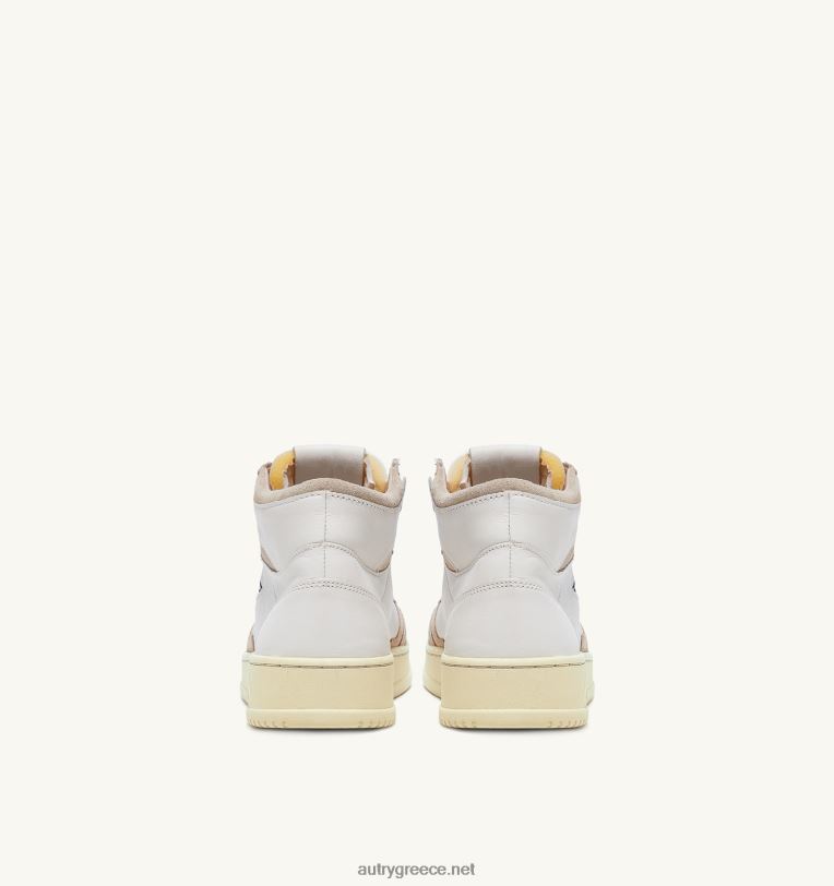 Autry γυναίκες medalist mid sneakers σε δέρμα και σουέντ λευκό 04FXF232 - Image 3