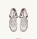 Autry γυναίκες medalist mid sneakers σε λευκό και μπορντό δέρμα κατσίκας και σουέτ 04FXF233 - Image 5