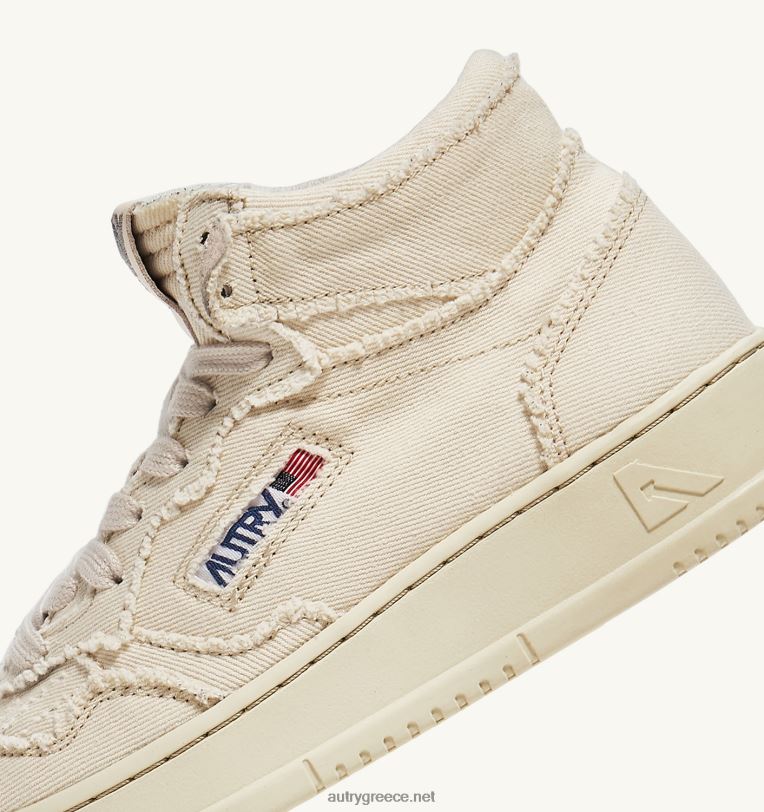 Autry γυναίκες medalist mid sneakers σε λευκό τζιν ιβουάρ 04FXF226 - Image 6