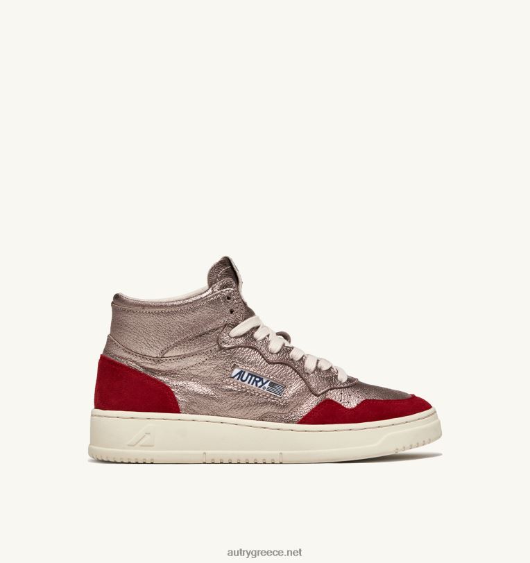 autry_ceb3cf85cebdceb1ceafcebaceb5cf82_medalist_mid_sneakers_cf83ceb5_cf87ceaccebbcebaceb9cebdcebf_cebaceb1cf86cead_cebaceb1ceb9_ce.jpg Autry γυναίκες medalist mid sneakers σε χάλκινο καφέ και κόκκινο δέρμα και σουέτ 04FXF234 - Image 1