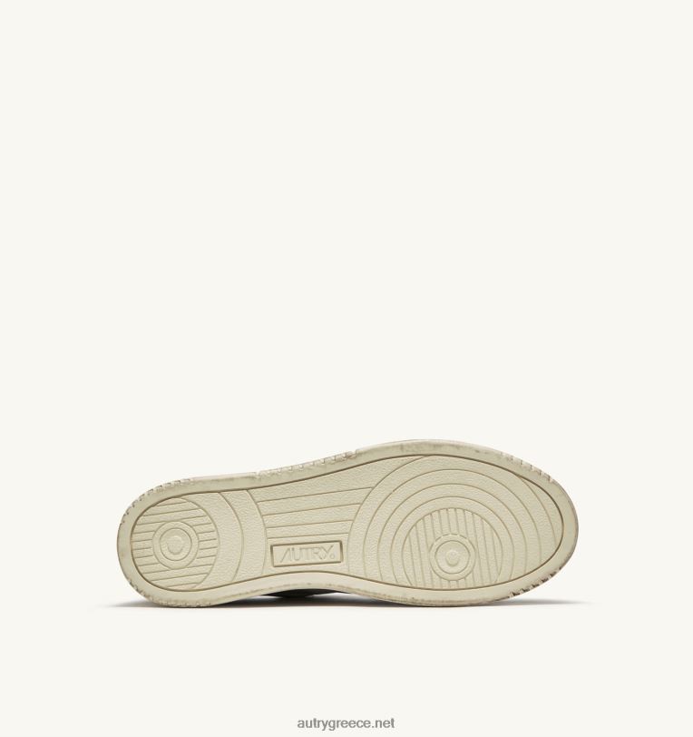 Autry γυναίκες super vintage χαμηλά sneakers σε δερμάτινο λευκό μαύρο και ασημί 04FXF201 - Image 4