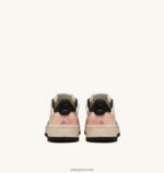 Autry γυναίκες super vintage mid sneakers σε δερμάτινο λευκό και ροζ 04FXF266 - Image 3