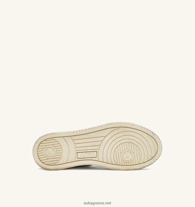 Autry γυναίκες super vintage mid sneakers σε δερμάτινο λευκό μαύρο και ασημί 04FXF204 - Image 4