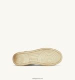 Autry γυναίκες super vintage mid sneakers σε δερμάτινο λευκό μπλε και μαύρο 04FXF203 - Image 4
