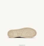 Autry γυναίκες super vintage mid sneakers σε δερμάτινο λευκό καφέ και μελί 04FXF205 - Image 4