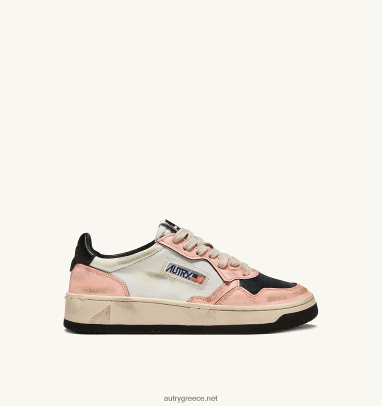 autry_ceb3cf85cebdceb1ceafcebaceb5cf82_super_vintage_mid_sneakers_cf83ceb5_ceb4ceb5cf81cebcceaccf84ceb9cebdcebf_cebbceb5cf85cebacf8c.jpg Autry γυναίκες super vintage mid sneakers σε δερμάτινο λευκό και ροζ 04FXF266 - Image 1