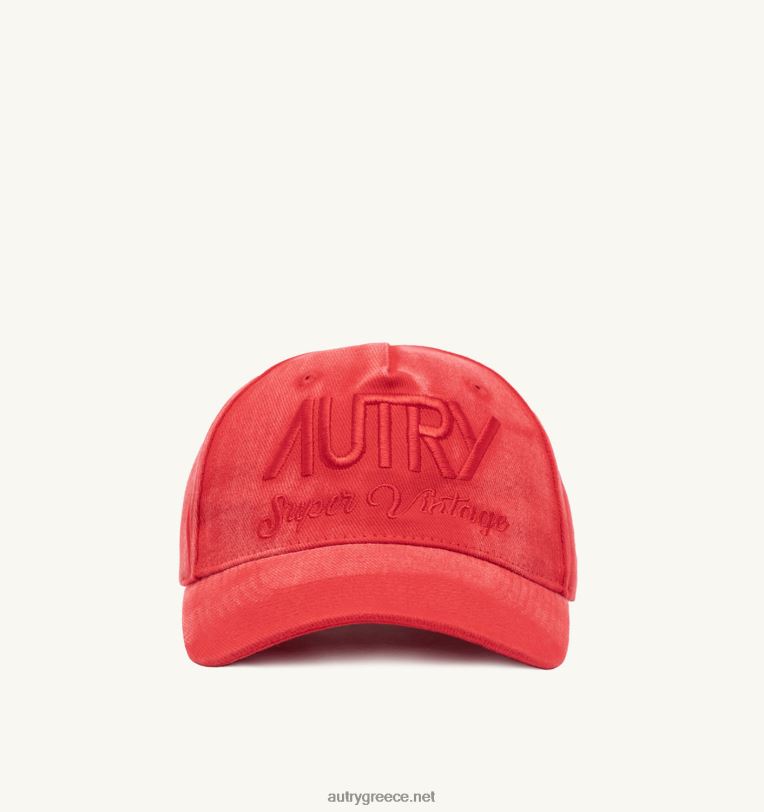 Autry γυναίκες supervintage λογότυπο καπέλο κόκκινο 04FXF146 - Image 1